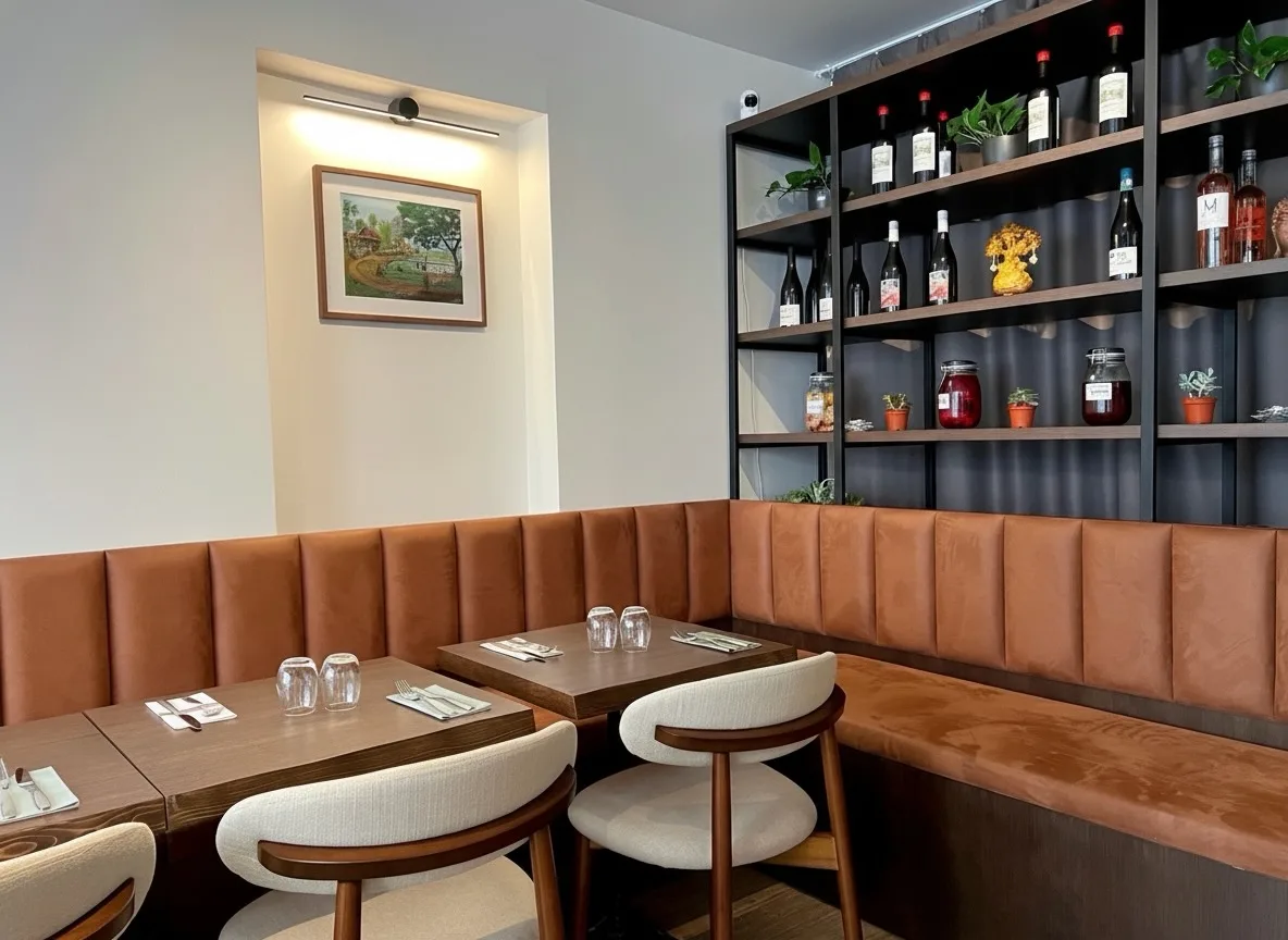 Salle de restaurant chaleureuse de Bolan, Quartier Latin